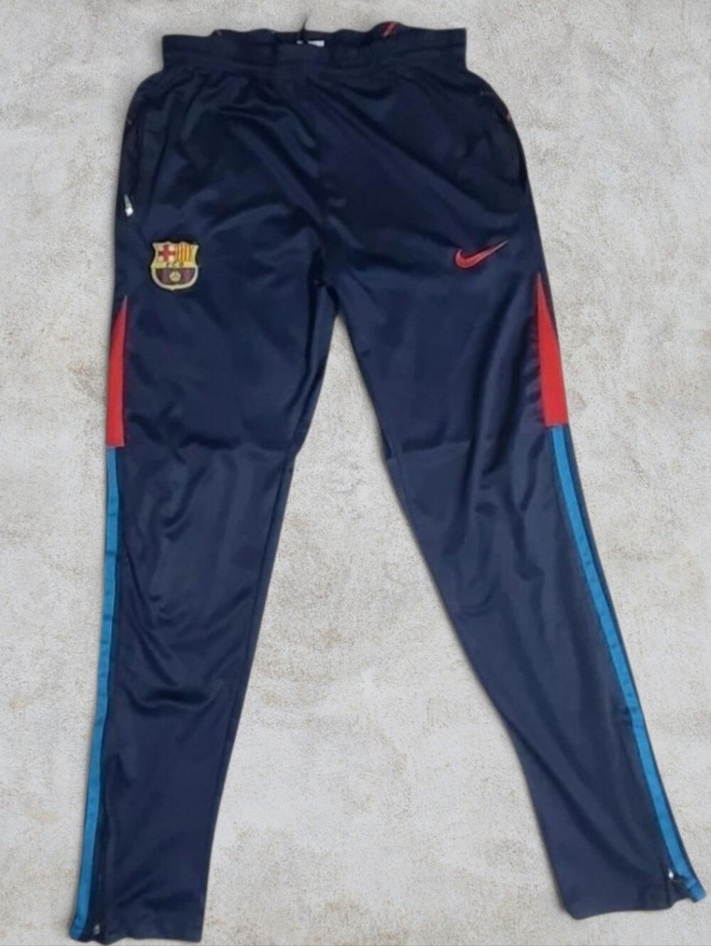💣 Vintage Nike T90 FC Barcelona Training Track Pants Youth 2XL Fits Mens S